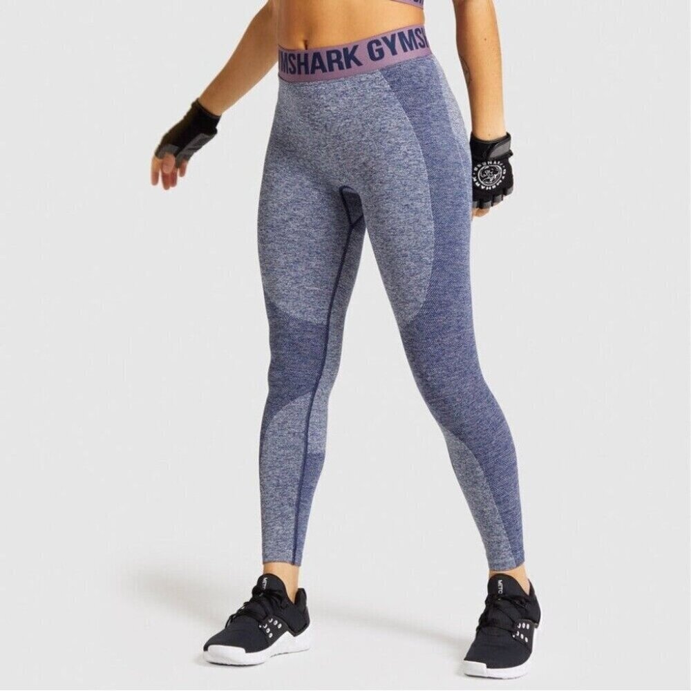 Gymshark Flex Seamless Leggings Tights Heathered Purple Active Women's S